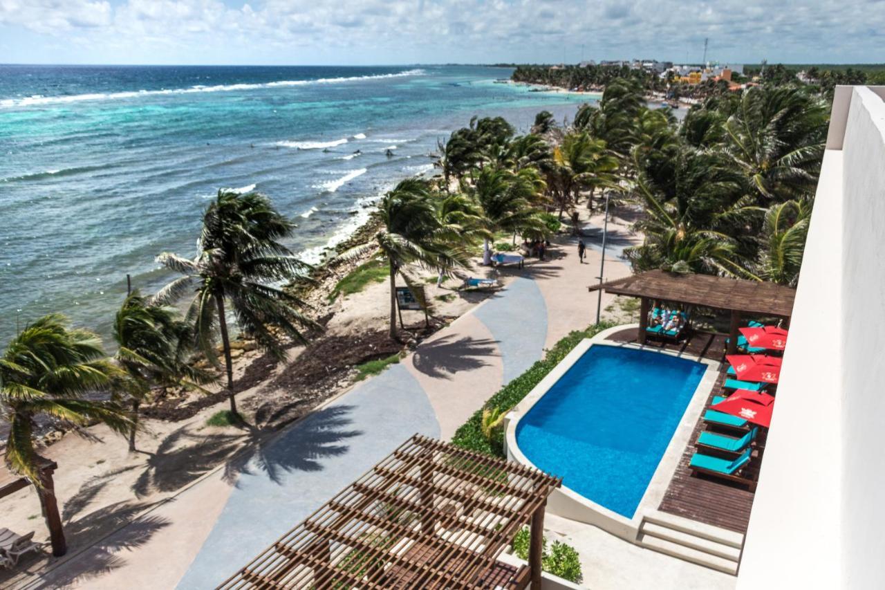 Aquastar Hotel & Apartments Mahahual Bagian luar foto