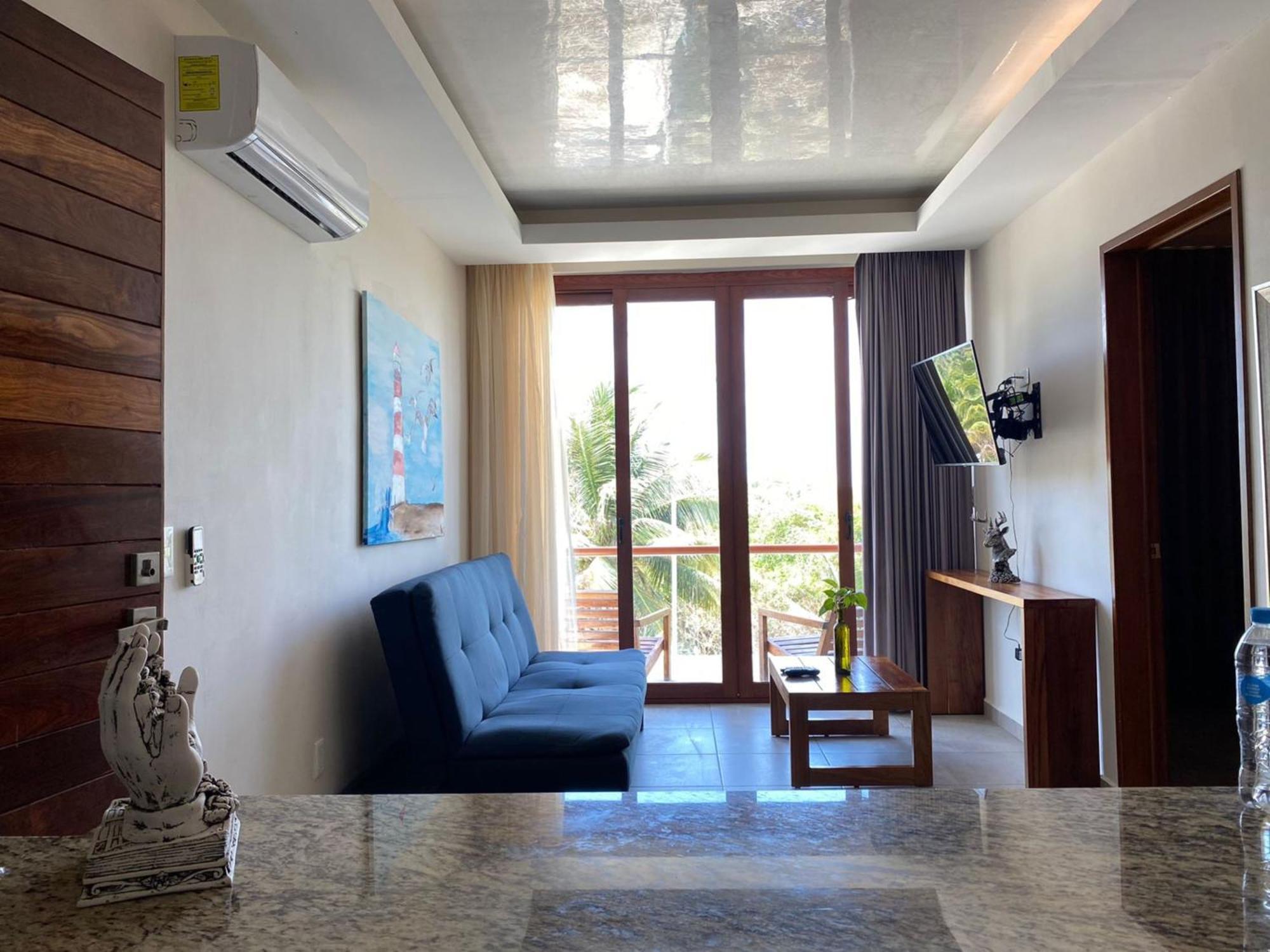 Aquastar Hotel & Apartments Mahahual Bagian luar foto