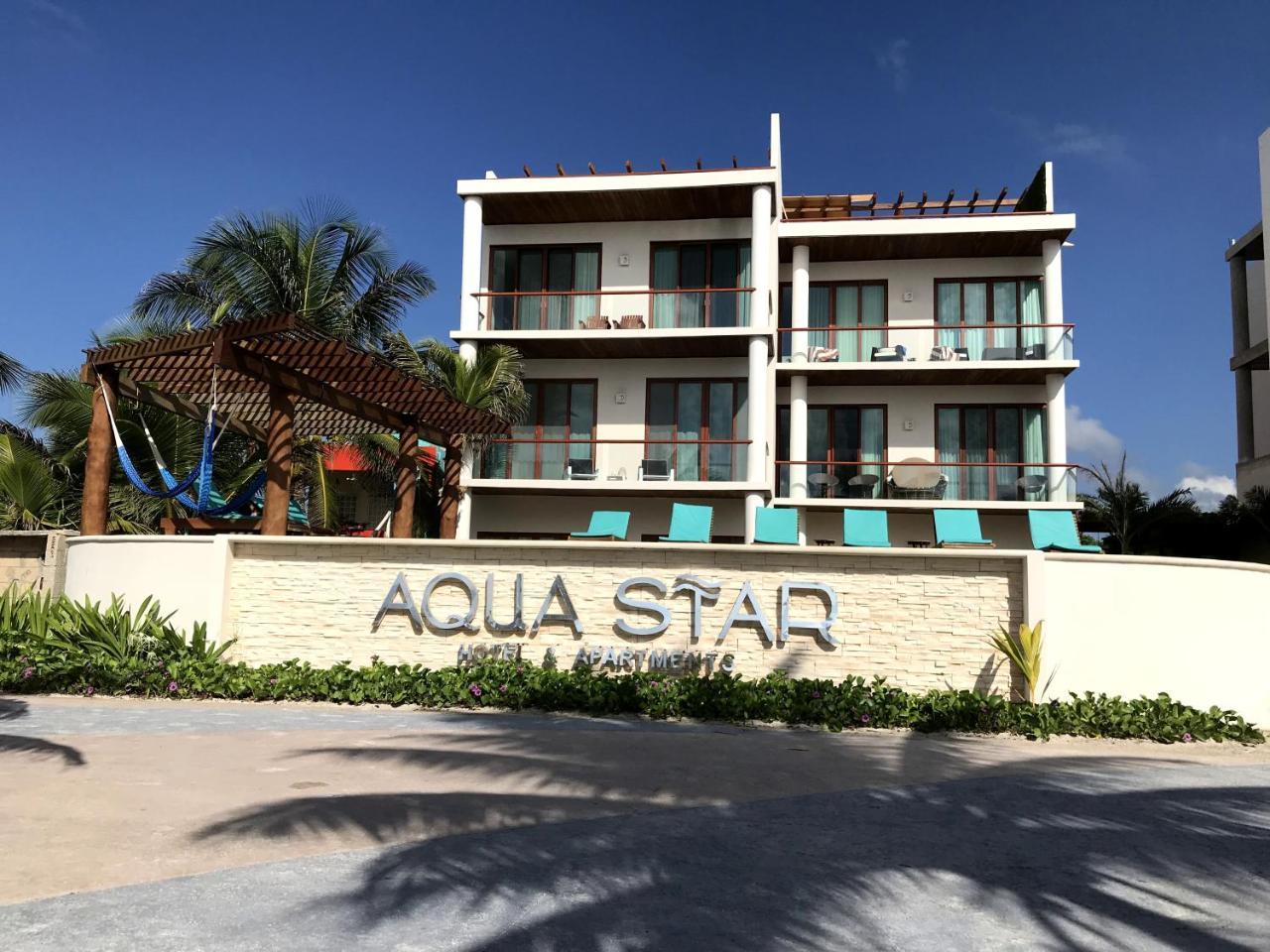 Aquastar Hotel & Apartments Mahahual Bagian luar foto