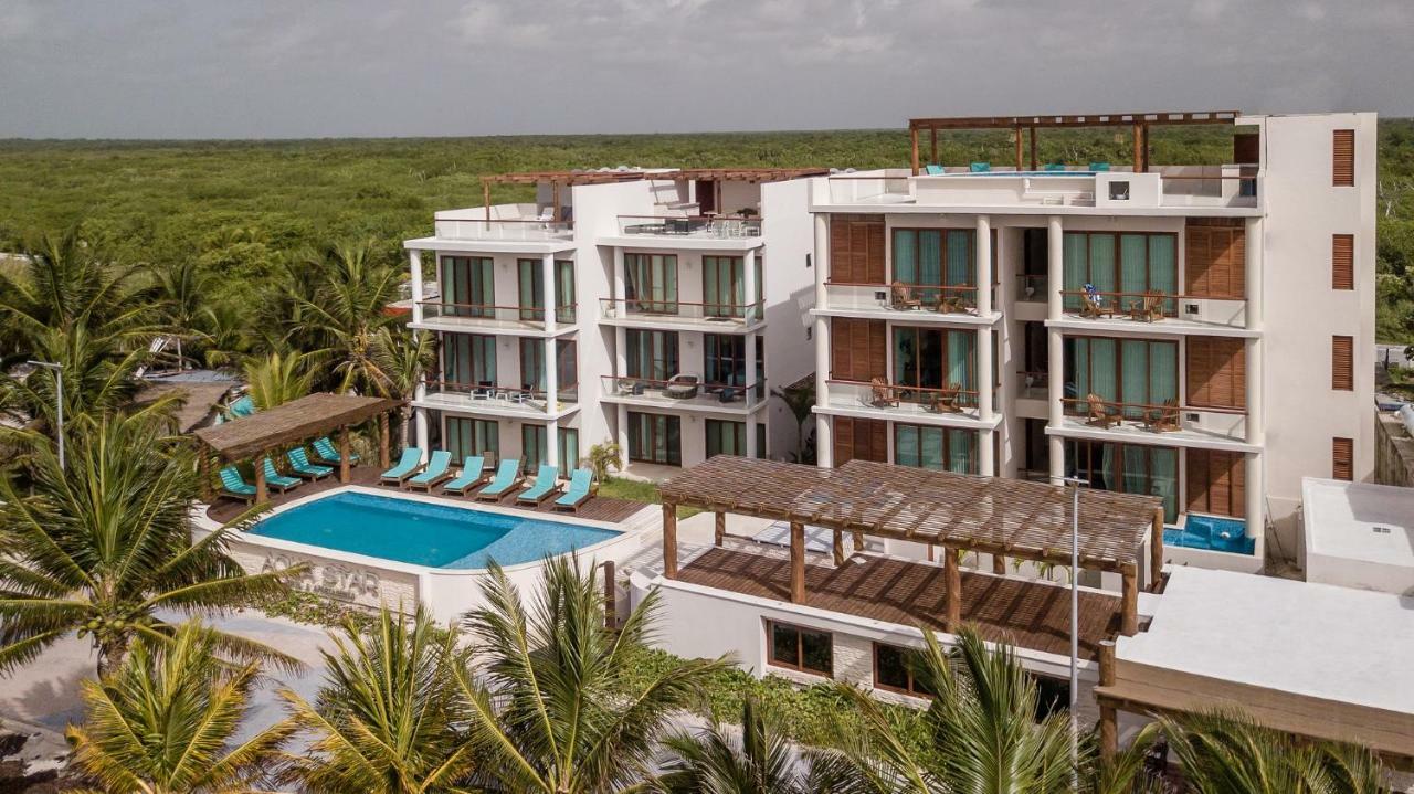 Aquastar Hotel & Apartments Mahahual Bagian luar foto